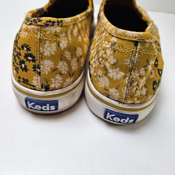 Keds Floral Li Double Decker Platform Slip On Sneakers Loafers 10 Yellow Mustard - Picture 5 of 9